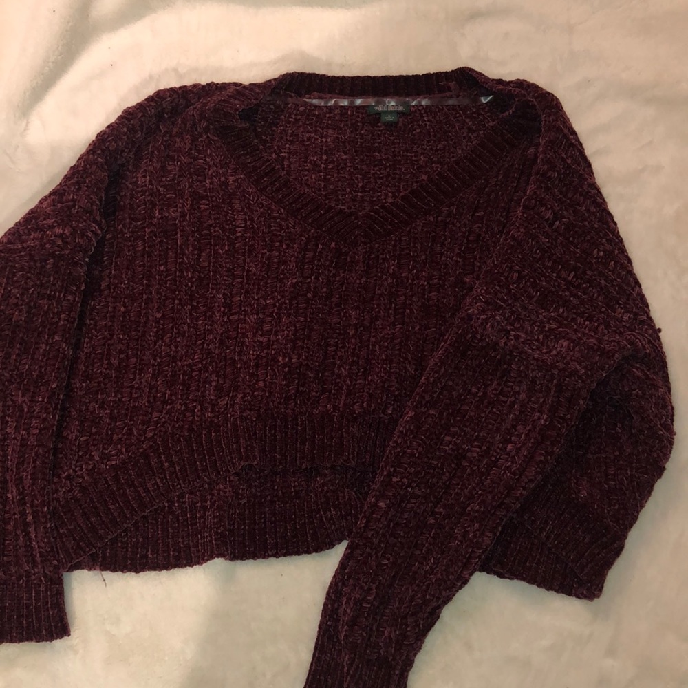 Oversized comfy cropped sweater
